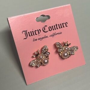 NWT Juicy Couture Gold and Pearl Earrings